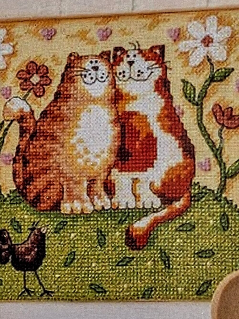 Loving Cats DMC Counted Cross Stitch 5 1/2"x5 1/2" Kit France